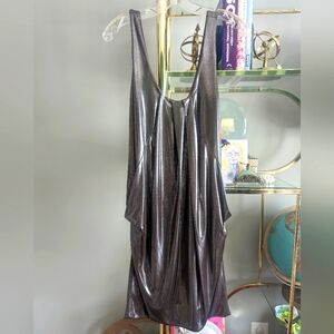 DIANE von FURSTENBERG Lesley Silver Liquid Jersey Dress 4 US Excellent condition